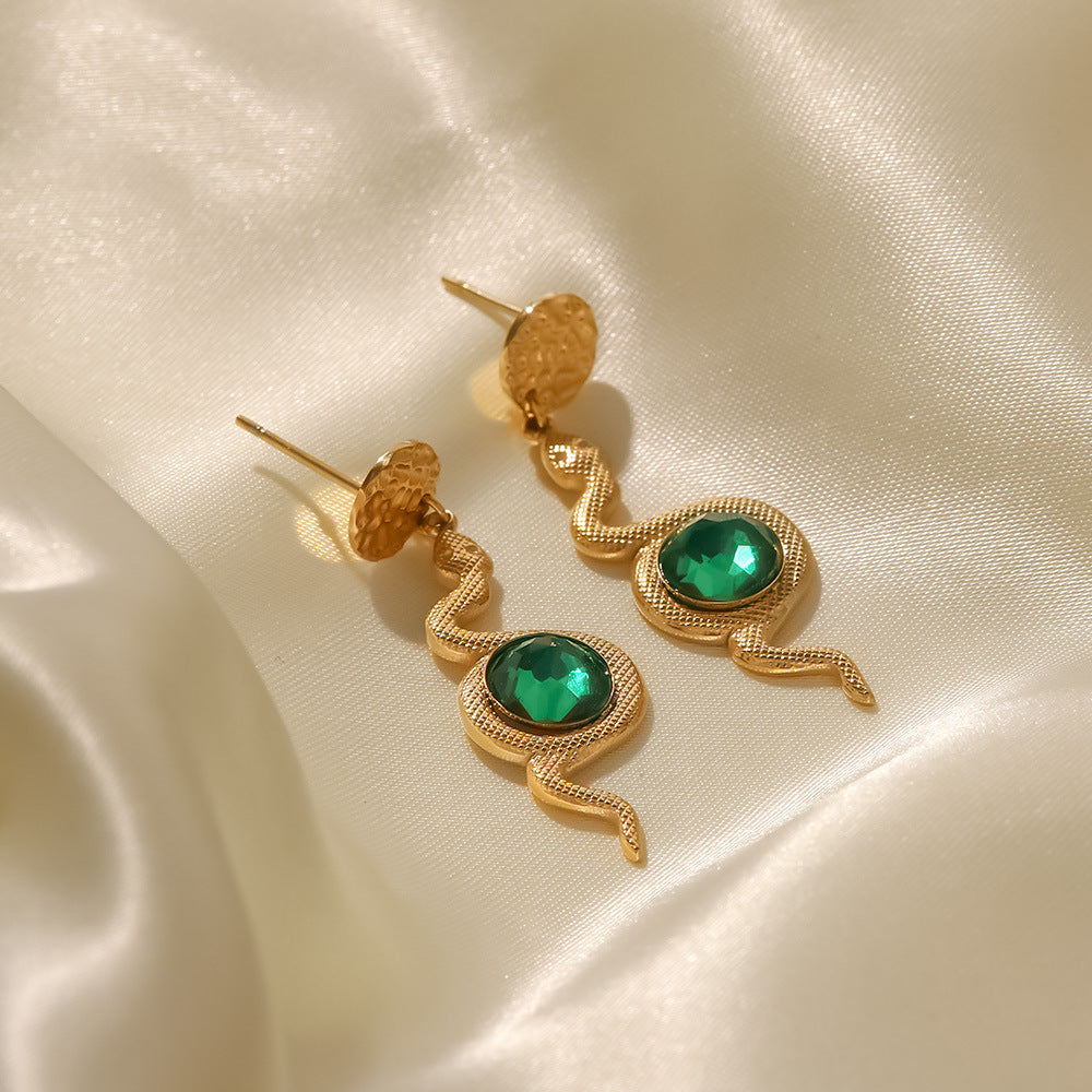18K Gold Plated Medusa Earrings Artshiney