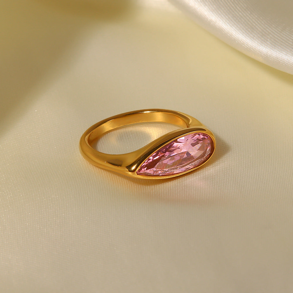 The Marquise Ring ft. Pink Cubic Zirconia Artshiney
