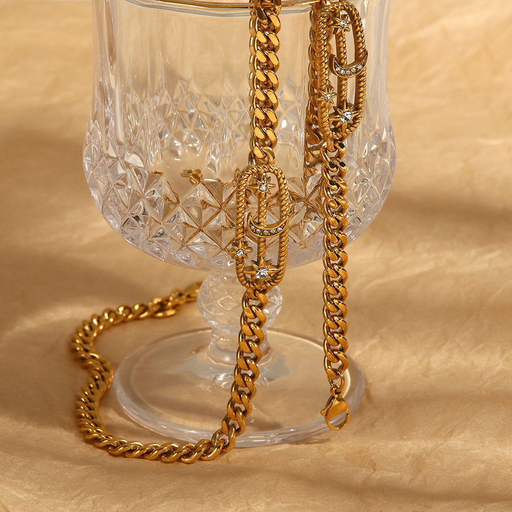 Chalice Chain Bracelet 18K Gold Plated Artshiney