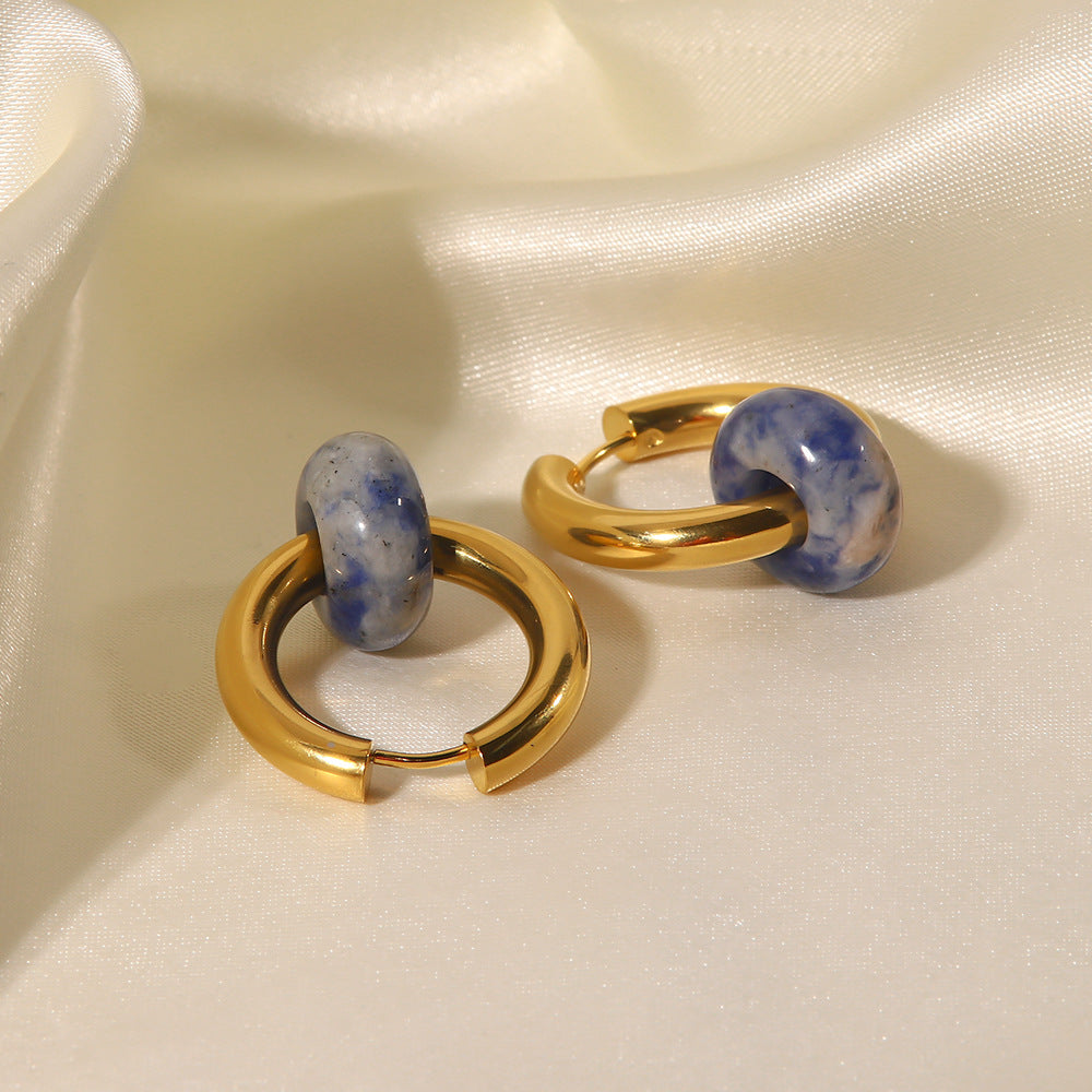 Lapis Lazuli Pendant Earrings Artshiney