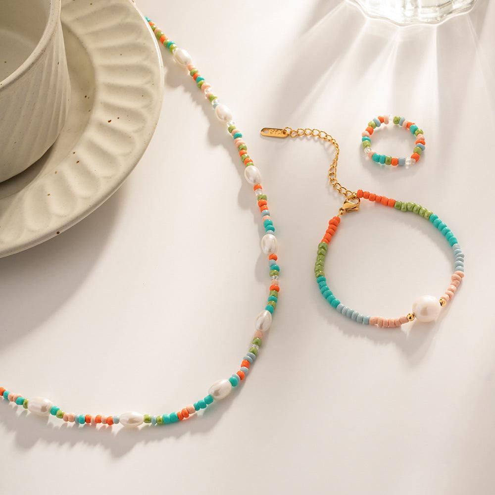 Beaded Summer Hues Set Artshiney