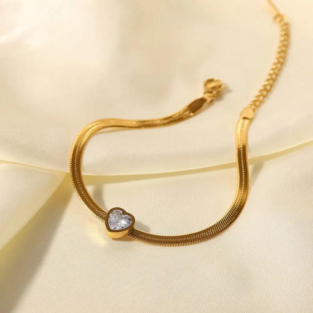 18K Gold Plated Juno Heart Love Bracelet